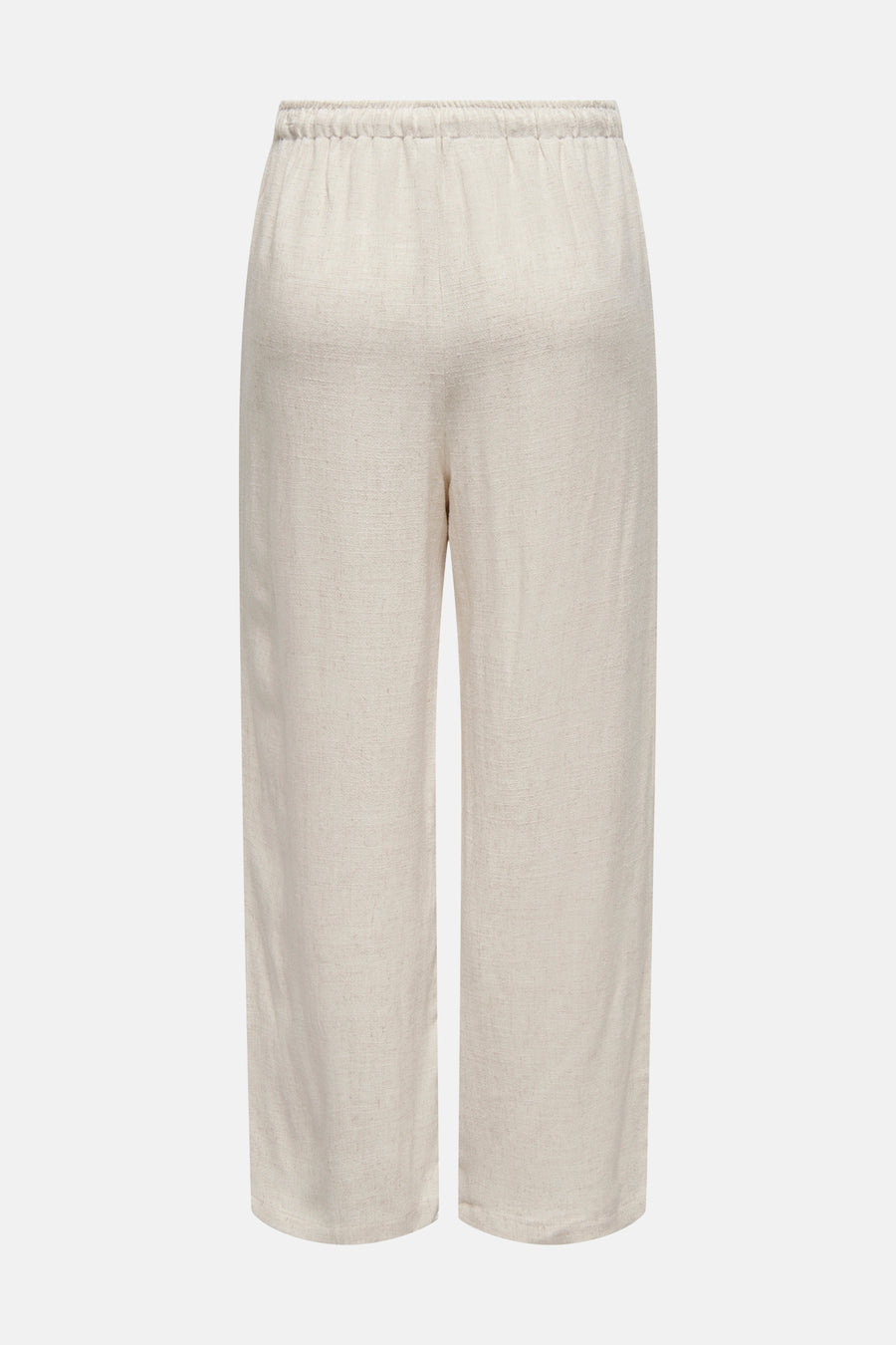 Pantalon écru de ONLY, avec une ceinture élastique et une subtile texture.