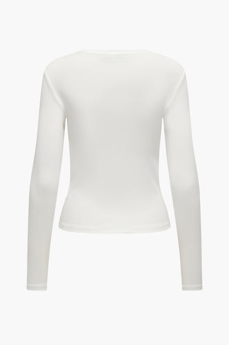 T-shirt met lange mouwen - ecru - ONLY®