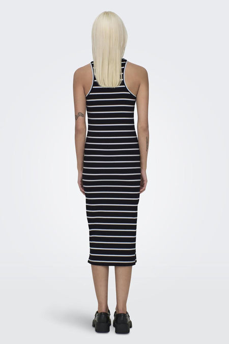 ONLBELFAST STRIPE S/L MIDIDRESS JRS NOOS