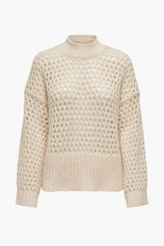 Pull met rolkraag - ecru - ONLY®