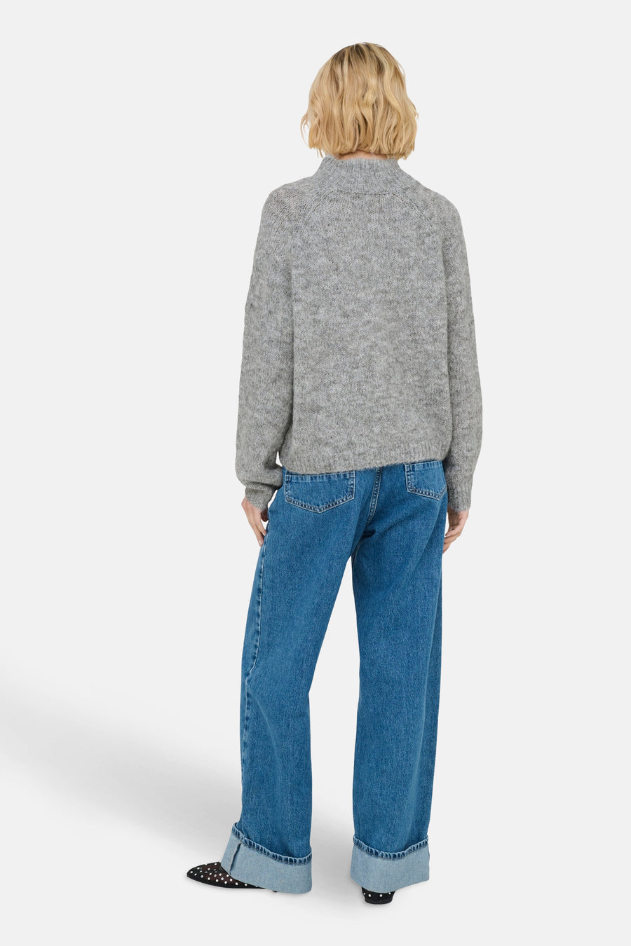 Pull met rolkraag - grijs - JDY