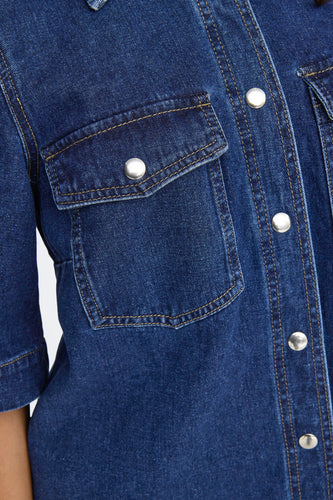 Kleedje met korte mouwen - dark blue denim - ONLY®