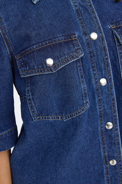 Kleedjes (korte mouwen) Dark blue denim - ONLY®
