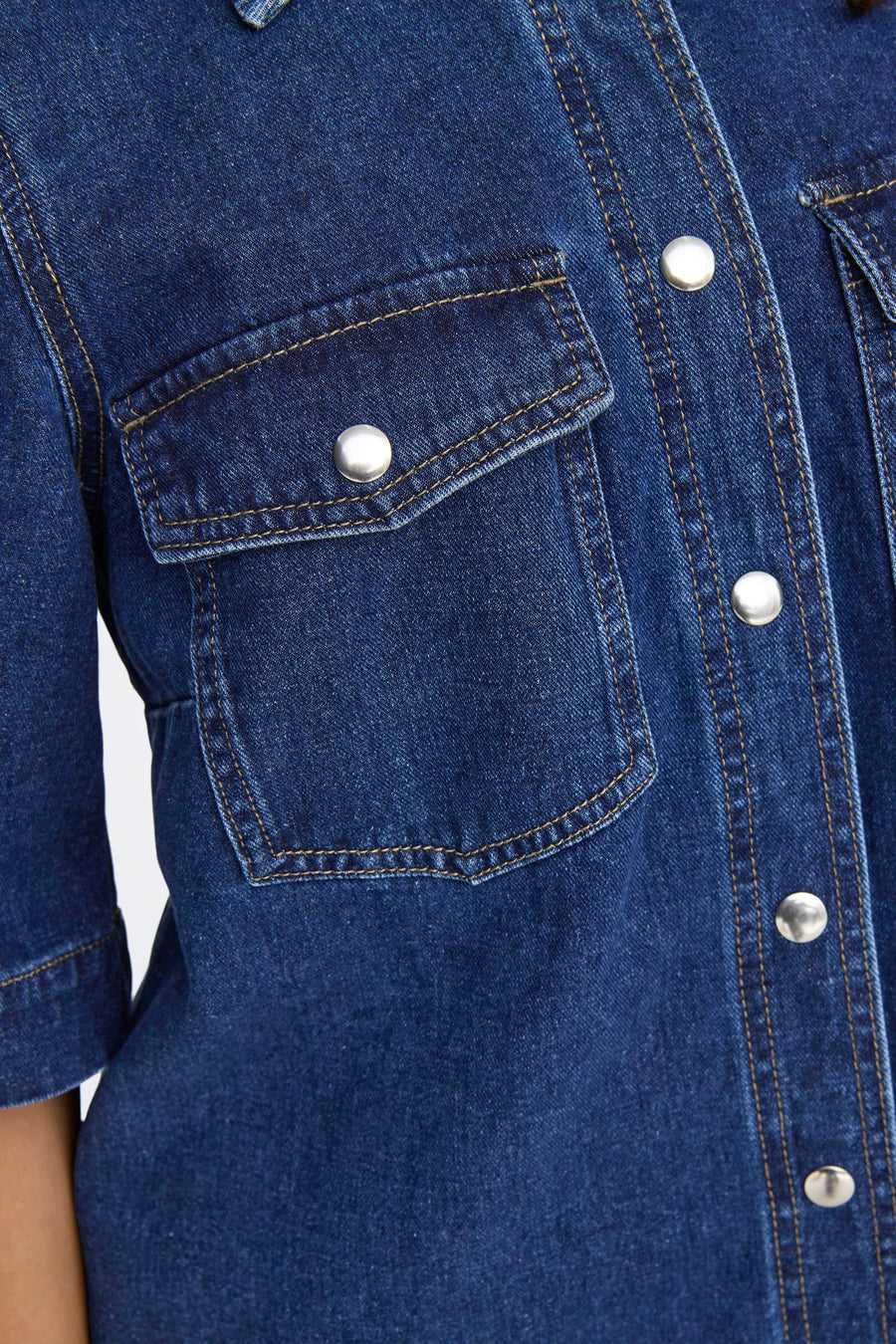 Kleedje met korte mouwen - dark blue denim - ONLY®