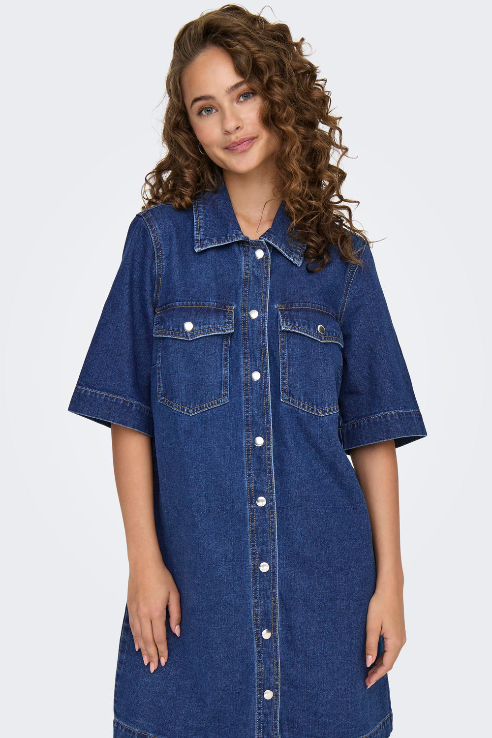 Kleedjes (korte mouwen) Dark blue denim - ONLY®