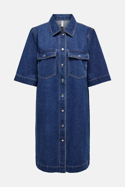 Kleedjes (korte mouwen) Dark blue denim - ONLY®