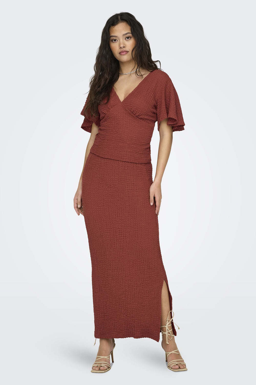 Rok (lang) Rood - ONLY®