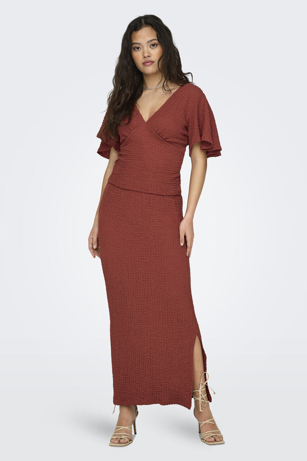Rok (lang) Rood - ONLY®