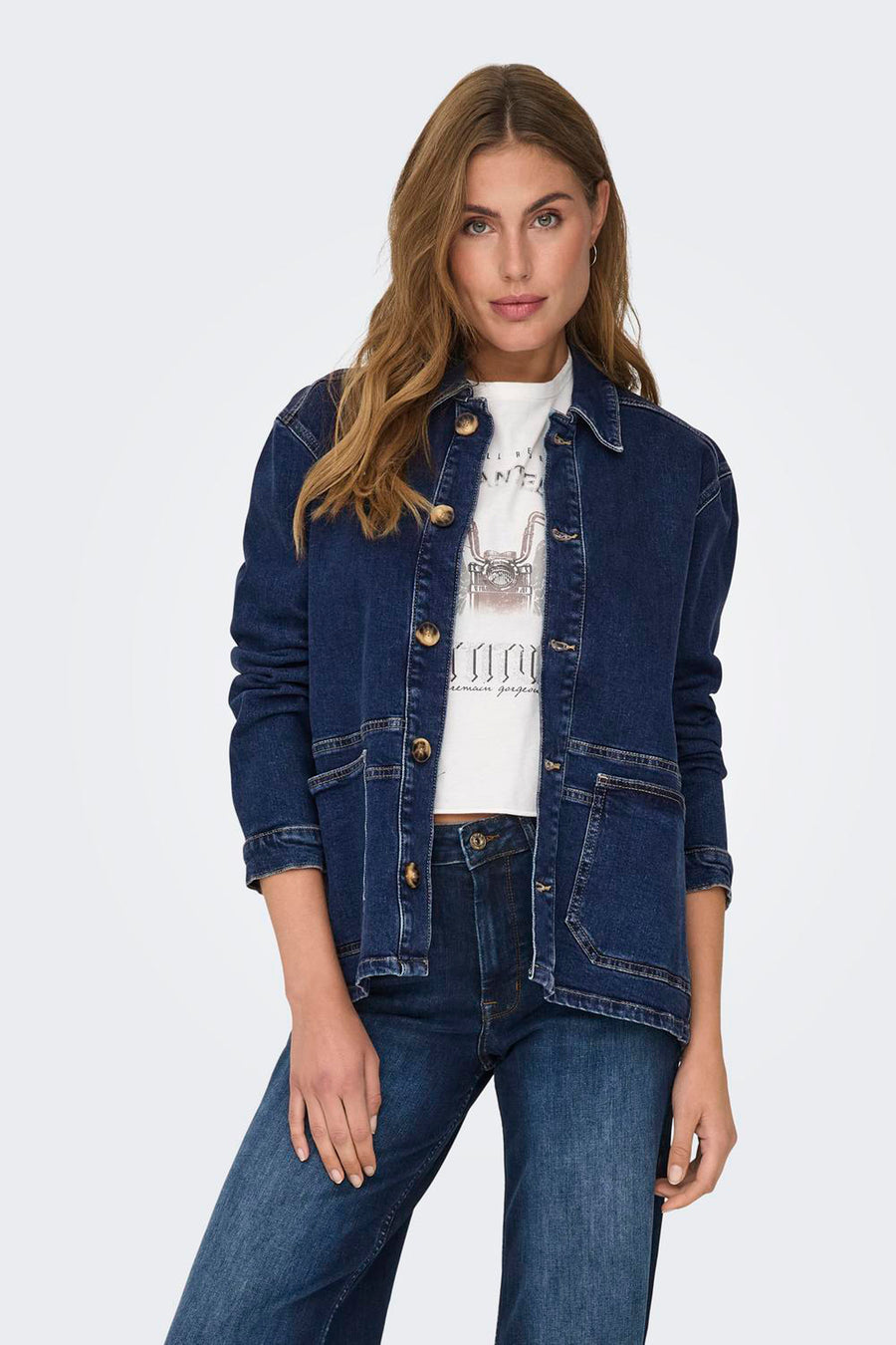 ONLCAPRI L/S CARGO POCKET DNM JACKET CRO - ONLY®