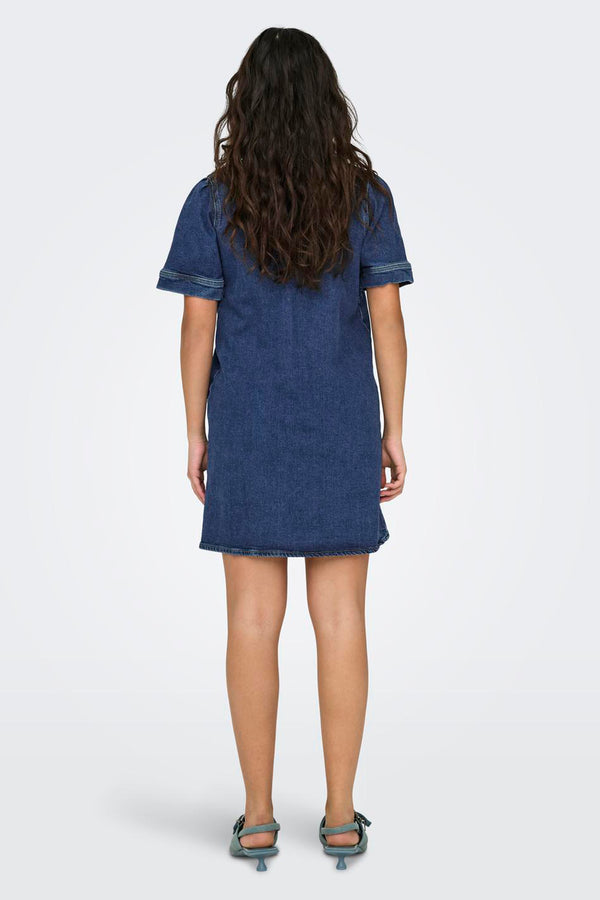 Kleedjes (korte mouwen) Dark blue denim - ONLY®