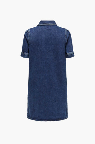 Kleedje met korte mouwen - dark blue denim - ONLY®