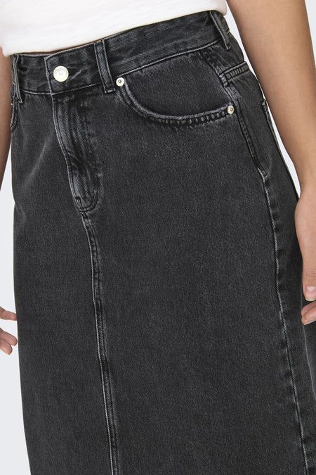 Jupe longue - black denim