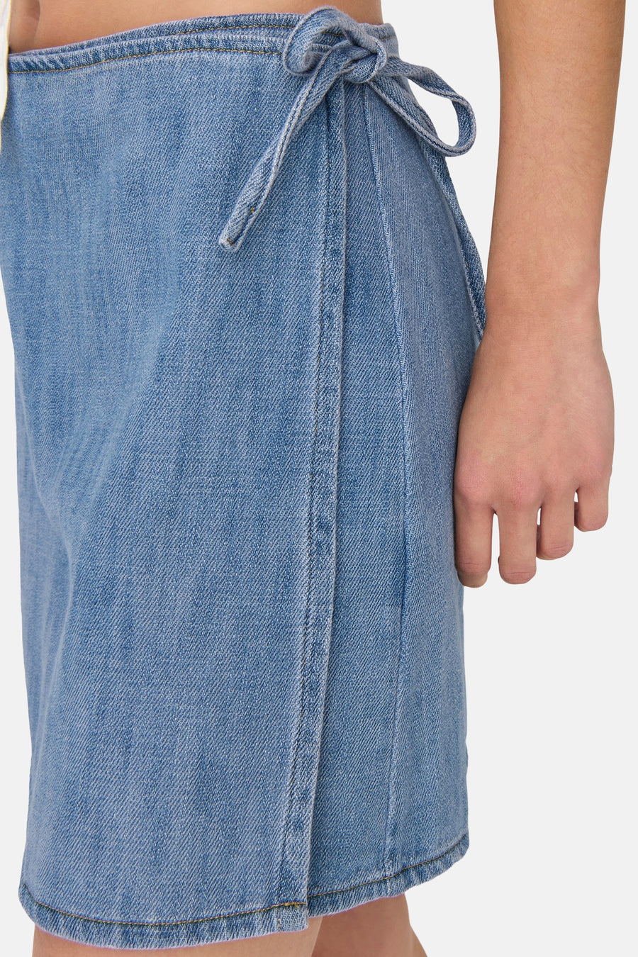 Korte rok - light blue denim