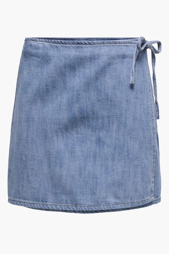Korte rok - light blue denim