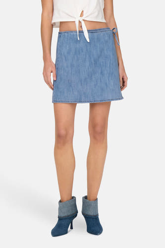 Korte rok - light blue denim