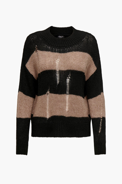 ONLMAYA LS O-NECK DESTROY KNT