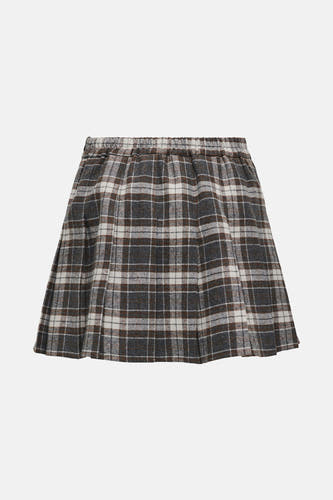 Korte rok van ONLY met meerkleurig ruitpatroon en elastische tailleband.
