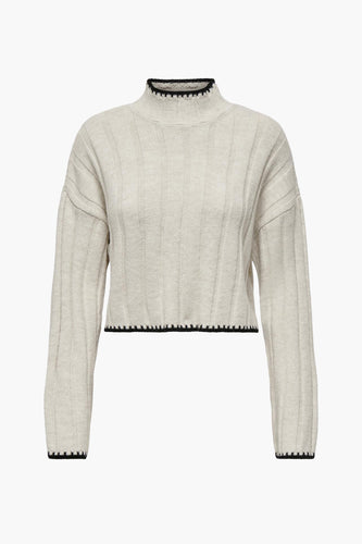 Pull met rolkraag - ecru - ONLY®