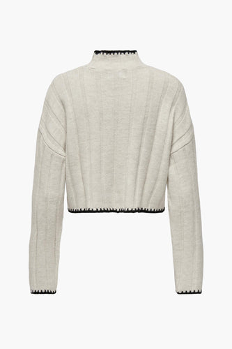 Pull met rolkraag - ecru - ONLY®