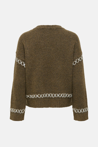 Pull met ronde hals - Kaki - ONLY® - 4