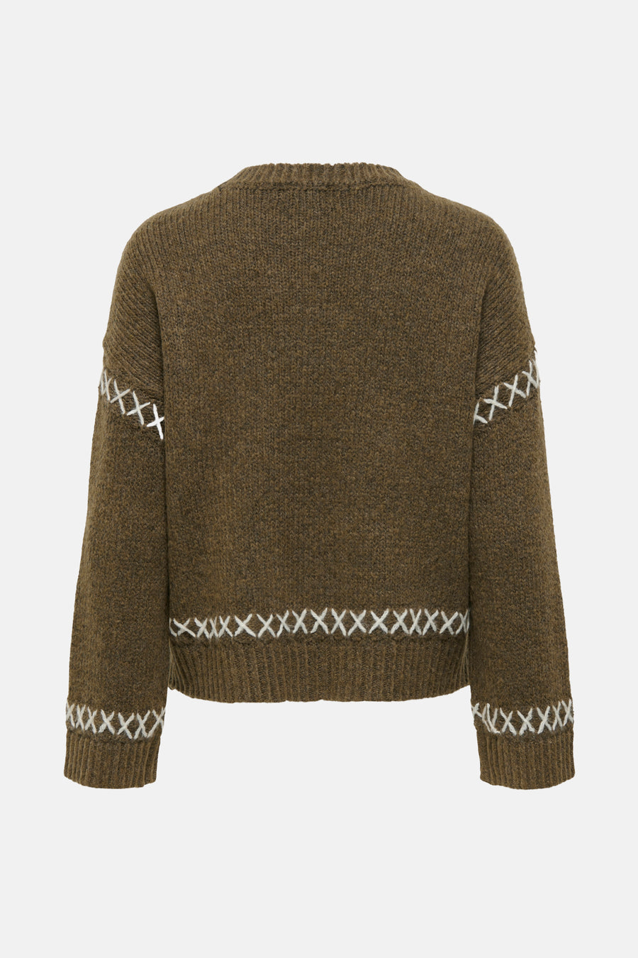 Pull met ronde hals - Kaki - ONLY® - 4