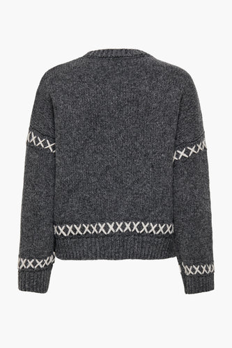 Pull met ronde hals - grijs - ONLY®