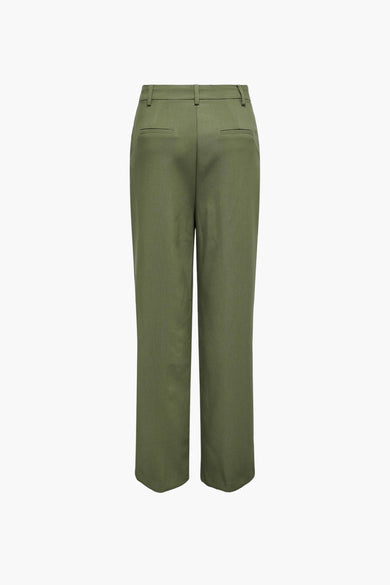 Pantalon khaki de JDY avec poches arrière et passants de ceinture, vue arrière.