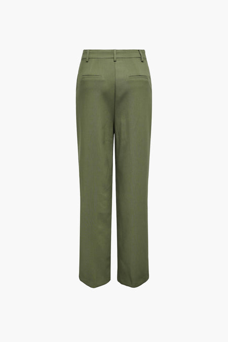 Pantalon khaki de JDY avec poches arrière et passants de ceinture, vue arrière.
