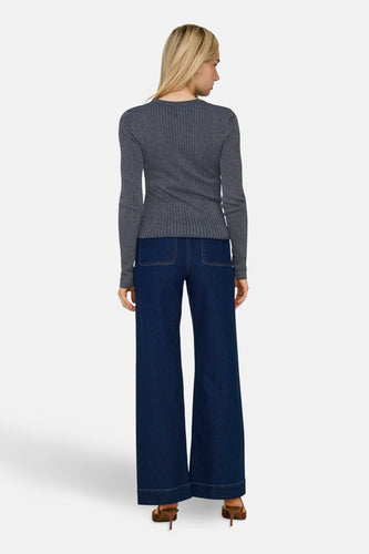 Pull à col rond - bleu - JDY - 7