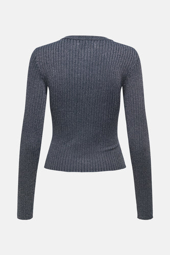 Pull à col rond - bleu - JDY - 7