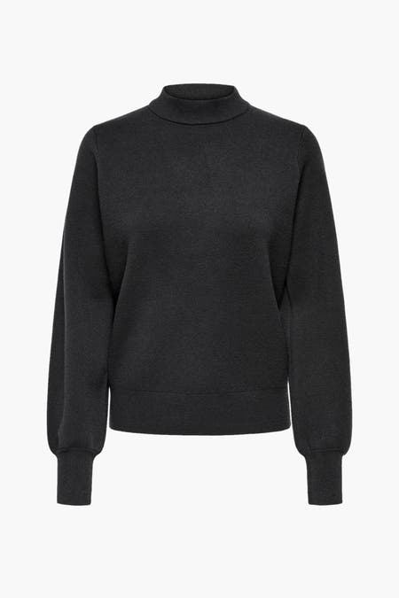 Sweat-shirt gris à col montant de JDY, design simple avec longues manches, dos.