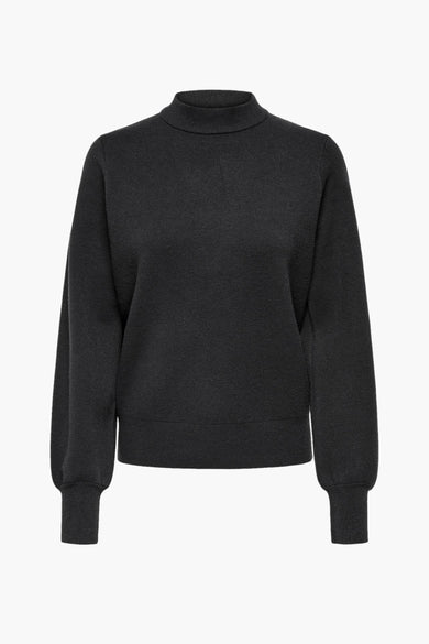 Sweat-shirt gris à col montant de JDY, design simple avec longues manches, dos.