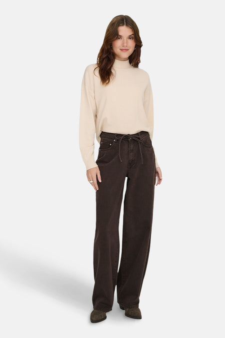 Pull met rolkraag - ecru