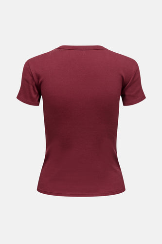 T-shirt met korte mouwen - Bordeaux