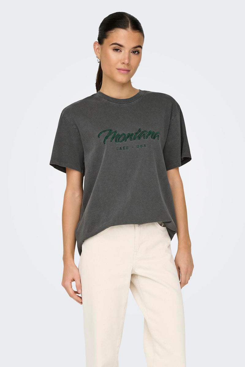 T-shirt met korte mouwen - grijs