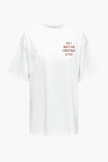 ONLSANTA LIFE OVERSIZE S/S TOP XMAS JRS