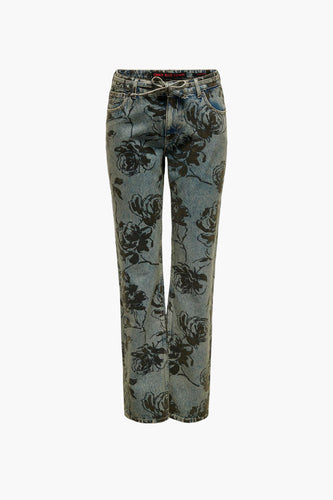 ONLMOTT LW STR FLORAL BELT RED DNM DOT