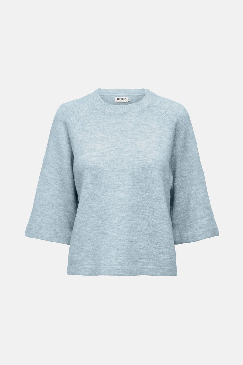 Pull met ronde hals - blauw