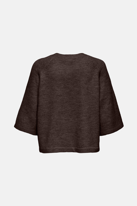 Pull met ronde hals - bruin