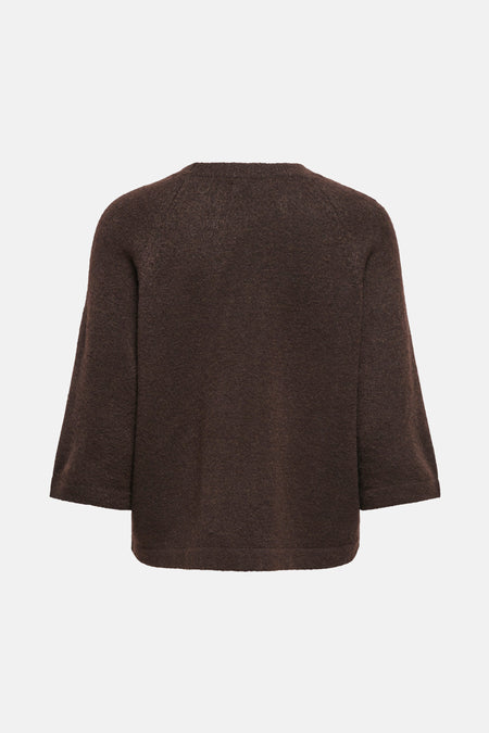 Pull met ronde hals - bruin