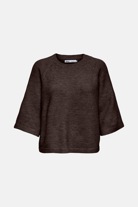 Pull met ronde hals - bruin