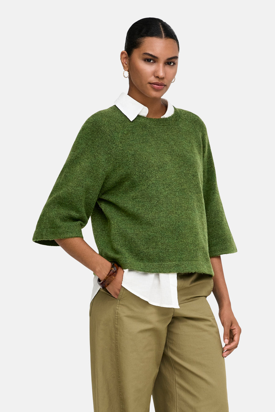 Pull col O vert - ONLY®
