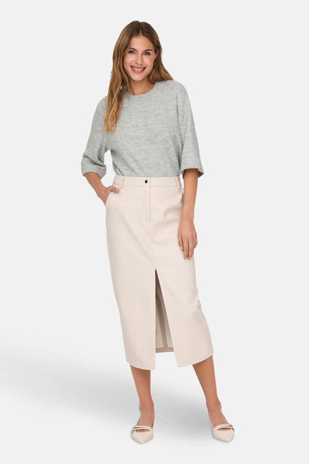 Pull met ronde hals - grijs