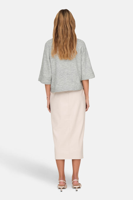 Pull met ronde hals - grijs