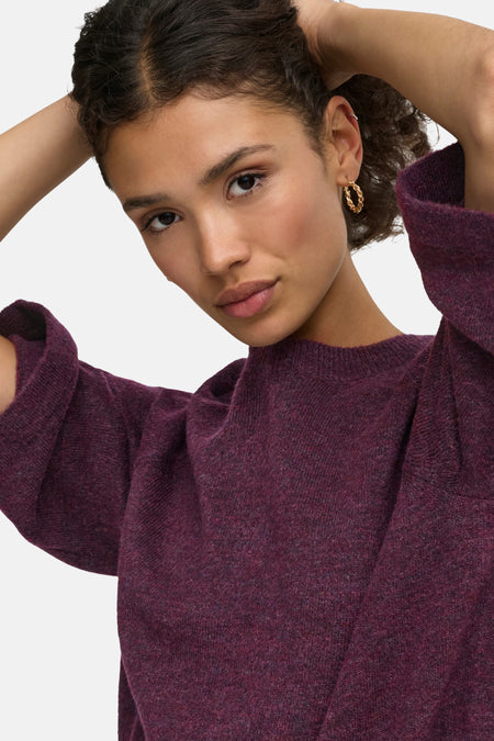 Pull O-hals - Mauve Wine
