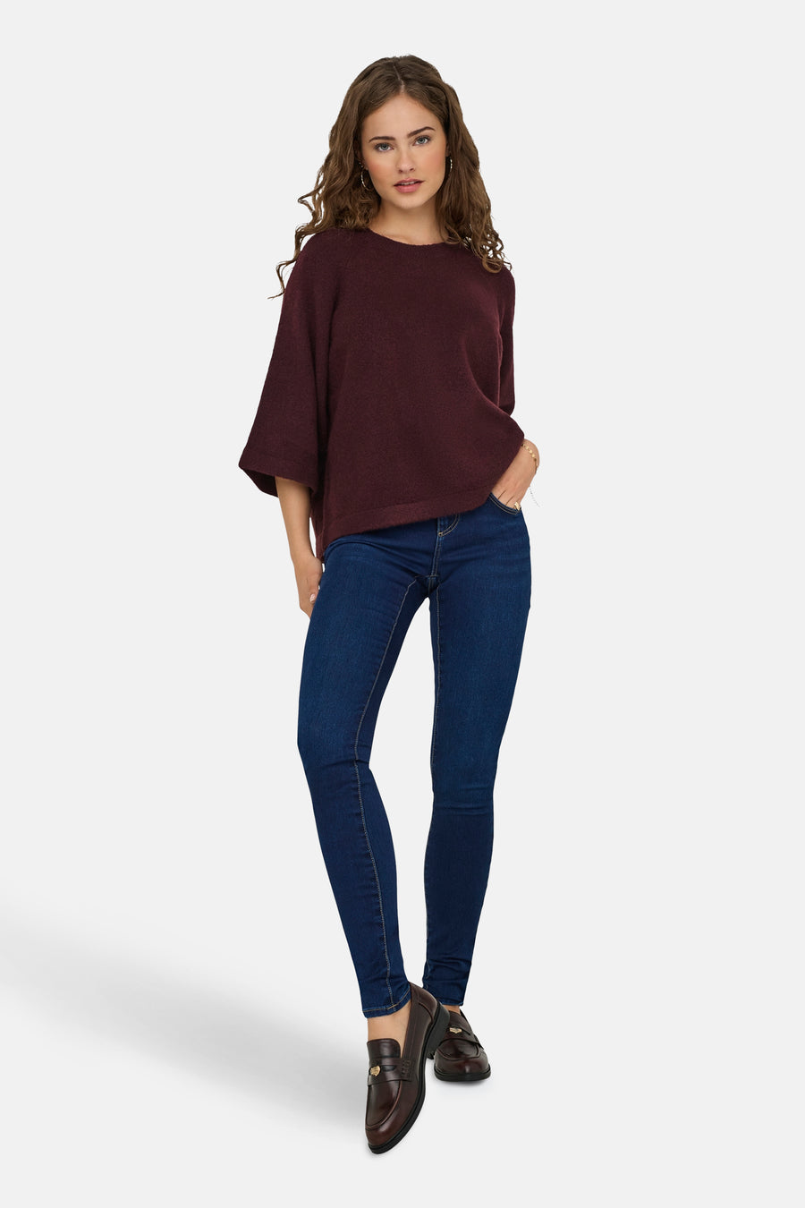 Pull met ronde hals - Bordeaux - ONLY®