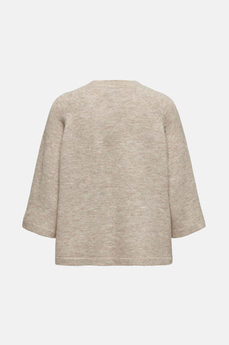 Pull met ronde hals - beige