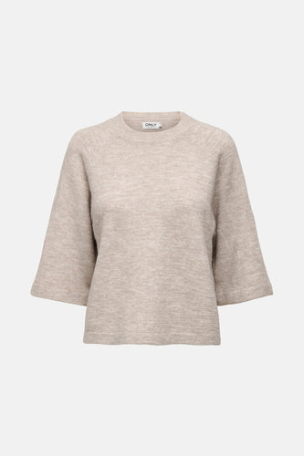 Pull met ronde hals - beige - ONLY®