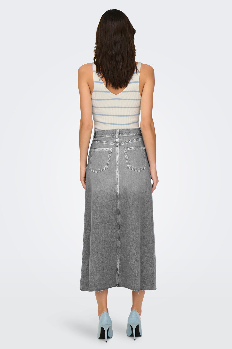 Lange rok - light grey denim - ONLY®