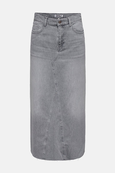 Rok (lang) Light grey denim - ONLY®